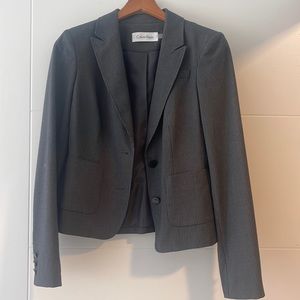 Calvin Klein Charcoal grey pinstripe blazer